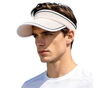 Genérico Unisex Outdoor Sun Hat with Hollow Top For Cycling Hiking Camping Lightweight Breathable Sun Visor Cap (White, One Size)