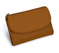 Genérico Unisex Pebble Leather Wallet, 5.3In Short Genuine Leather Coin Card Holder, Can Hold Coins, ID Cards, Unisex Clutch Bags (Brown)