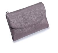 Genérico Unisex Pebble Leather Wallet, 5.3In Short Genuine Leather Coin Card Holder, Can Hold Coins, ID Cards, Unisex Clutch Bags (Taro Purple)