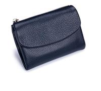 Genérico Unisex Pebble Leather Wallet, 5.3In Short Genuine Leather Coin Card Holder, Can Hold Coins, ID Cards, Unisex Clutch Bags (Dark Blue)