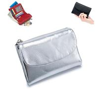 Genérico Unisex Pebble Leather Wallet, 5.3In Short Genuine Leather Coin Card Holder, with Credit Card Holder, Coin Holder & Cash Slots (T)