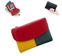 Genérico Unisex Pebble Leather Wallet, 5.3In Short Genuine Leather Coin Card Holder, with Credit Card Holder, Coin Holder & Cash Slots (A)