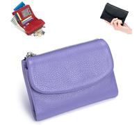 Genérico Unisex Pebble Leather Wallet, 5.3In Short Genuine Leather Coin Card Holder, with Credit Card Holder, Coin Holder & Cash Slots (Z)