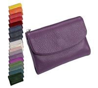 Genérico Unisex Pebble Leather Wallet, Cute Small Wallets For For Men and Women, 5.3in Leather Coin Card Holder with Card Slots, Coin Pocket & Cash Storage, Small Compact Pocket Purse Multicolor (M)