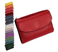 Genérico Unisex Pebble Leather Wallet, Cute Small Wallets For For Men and Women, 5.3in Leather Coin Card Holder with Card Slots, Coin Pocket & Cash Storage, Small Compact Pocket Purse Multicolor (D)