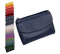 Genérico Unisex Pebble Leather Wallet, Cute Small Wallets For For Men and Women, 5.3in Leather Coin Card Holder with Card Slots, Coin Pocket & Cash Storage, Small Compact Pocket Purse Multicolor (F)