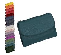 Genérico Unisex Pebble Leather Wallet, Cute Small Wallets For For Men and Women, 5.3in Leather Coin Card Holder with Card Slots, Coin Pocket & Cash Storage, Small Compact Pocket Purse Multicolor (Q)