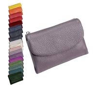 Genérico Unisex Pebble Leather Wallet, Cute Small Wallets For For Men and Women, 5.3in Leather Coin Card Holder with Card Slots, Coin Pocket & Cash Storage, Small Compact Pocket Purse Multicolor (L)