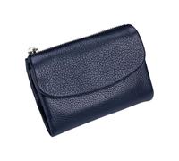 Genérico Unisex Pebble Leather Wallet, Genuine Leather Coin Purse with Credit Card Holder, Coin Holder & Cash Slots, Genuine Leather Wallet, Unisex (Dark Blue)