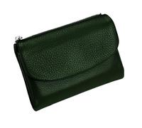 Genérico Unisex Pebble Leather Wallet,Genuine Leathers Wallets for Women,Short Genuine Leather Coin Card Holder, Can Hold Coins, ID Cards (Dark Green)