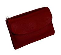 Genérico Unisex Pebble Leather Wallet,Genuine Leathers Wallets for Women,Short Genuine Leather Coin Card Holder, Can Hold Coins, ID Cards (Crimson)