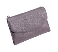 Genérico Unisex Pebble Leather Wallet,Genuine Leathers Wallets for Women,Short Genuine Leather Coin Card Holder, Can Hold Coins, ID Cards (Taro Purple)