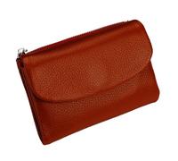 Genérico Unisex Pebble Leather Wallet,Genuine Leathers Wallets for Women,Short Genuine Leather Coin Card Holder, Can Hold Coins, ID Cards (Brick Red)