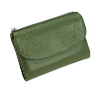 Genérico Unisex Pebble Leather Wallet,Genuine Leathers Wallets for Women,Short Genuine Leather Coin Card Holder, Can Hold Coins, ID Cards (Olive Green)