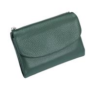 Genérico Unisex Pebble Leather Wallet,Genuine Leathers Wallets for Women,Short Genuine Leather Coin Card Holder, Can Hold Coins, ID Cards (Green)