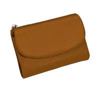 Genérico Unisex Pebble Leather Wallet,Genuine Leathers Wallets for Women,Short Genuine Leather Coin Card Holder, Can Hold Coins, ID Cards (Brown)