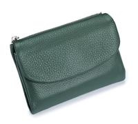 Genérico Unisex Pebble Leather Wallet, Short Genuine Leather Coin Card Holder, Small Wallets for Women, Dual Zipper Coin Pockets Credit Card Holder for Men & Women (#16)