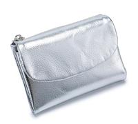 Genérico Unisex Pebble Leather Wallet, Short Genuine Leather Coin Card Holder, Small Wallets for Women, Dual Zipper Coin Pockets Credit Card Holder for Men & Women (#15)