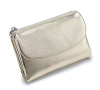 Genérico Unisex Pebble Leather Wallet, Short Genuine Leather Coin Card Holder, Small Wallets for Women, Dual Zipper Coin Pockets Credit Card Holder for Men & Women (#14)