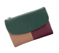 Genérico Unisex Pebble Leather Wallet, Short Genuine Leather Coin Card Holder, Small Wallets for Women, Dual Zipper Coin Pockets Credit Card Holder for Men & Women (#06)