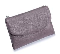 Genérico Unisex Pebble Leather Wallet, Short Genuine Leather Coin Card Holder, Small Wallets for Women, Dual Zipper Coin Pockets Credit Card Holder for Men & Women (#18)