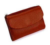 Genérico Unisex Pebble Leather Wallet, Short Genuine Leather Coin Card Holder, Small Wallets for Women, Dual Zipper Coin Pockets Credit Card Holder for Men & Women (#26)