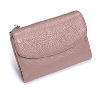 Genérico Unisex Pebble Leather Wallet, Short Genuine Leather Coin Card Holder, Small Wallets for Women, Dual Zipper Coin Pockets Credit Card Holder for Men & Women (#13)