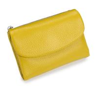 Genérico Unisex Pebble Leather Wallet, Short Genuine Leather Coin Card Holder, Small Wallets for Women, Dual Zipper Coin Pockets Credit Card Holder for Men & Women (#19)