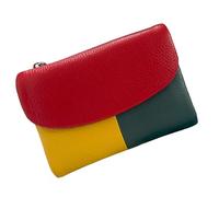 Genérico Unisex Pebble Leather Wallet, Short Genuine Leather Coin Card Holder, Small Wallets for Women, Dual Zipper Coin Pockets Credit Card Holder for Men & Women (#07)