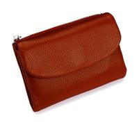 Genérico Unisex Pebble Leather Wallet, Short Genuine Leather Purse for Coins and Cards, for Men Women (03)