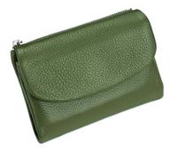 Genérico Unisex Pebble Leather Wallet, Short Genuine Leather Purse for Coins and Cards, Multicolor Clutch for Women, Small Compact Bifold Pocket Purse, Unisex Wallet (Light Green)