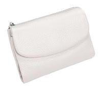 Genérico Unisex Pebble Leather Wallet, Short Genuine Leather Purse for Coins and Cards, Multicolor Clutch for Women, Small Compact Bifold Pocket Purse, Unisex Wallet (White)