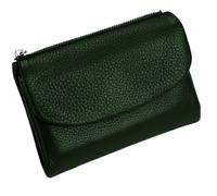 Genérico Unisex Pebble Leather Wallet, Short Genuine Leather Purse for Coins and Cards, Multicolor Clutch for Women, Small Compact Bifold Pocket Purse, Unisex Wallet (Dark Green)