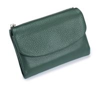 Genérico Unisex Pebble Leather Wallet, Short Genuine Leather Purse for Coins and Cards, Soft Leathers Wallets For Women (Lake Blue)