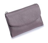 Genérico Unisex Pebble Leather Wallet, Short Genuine Leather Purse for Coins and Cards, Soft Leathers Wallets For Women (Taro Purple)