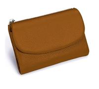 Genérico Unisex Pebble Leather Wallet, Short Genuine Leather Purse for Coins and Cards, Soft Leathers Wallets For Women (Brown)