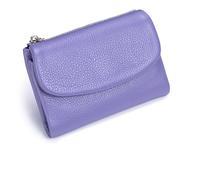 Genérico Unisex Pebble Leather Wallet,Short Slim Soft Genuine Leather Purse with Credit Card Holder & Cash Slots,Small Compact Bifold Pocket Purse Multicolor, for Men & Women (Purple)