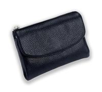 Genérico Unisex Pebble Leather Wallet, Small Compact Bifold Pocket Purse with Credit Card Holder, Genuine Leather Coin Purse (03)