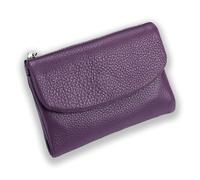 Genérico Unisex Pebble Leather Wallet, Small Compact Bifold Pocket Purse with Credit Card Holder, Genuine Leather Coin Purse (09)