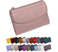 Genérico Unisex Pebble Leather Wallet - Small Wallets for Women, Short Genuine Leather Purse for Coins and Cards, Multicolor Clutch for Women, Card Holder & Coin Purse (#06)