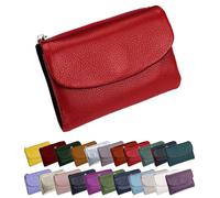 Genérico Unisex Pebble Leather Wallet - Small Wallets for Women, Short Genuine Leather Purse for Coins and Cards, Multicolor Clutch for Women, Card Holder & Coin Purse (#15)