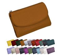 Genérico Unisex Pebble Leather Wallet - Small Wallets for Women, Short Genuine Leather Purse for Coins and Cards, Multicolor Clutch for Women, Card Holder & Coin Purse (#19)