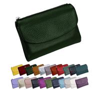 Genérico Unisex Pebble Leather Wallet - Small Wallets for Women, Short Genuine Leather Purse for Coins and Cards, Multicolor Clutch for Women, Card Holder & Coin Purse (#20)