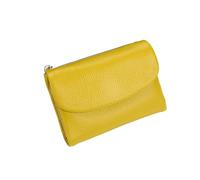 Genérico Unisex Pebble Leather Wallet, Small Wallets for Women, Short Genuine Leather Purse, with Credit Card Holder, Coin Holder & Cash Slots, Genuine Leathers Wallet for Women (Yellow)