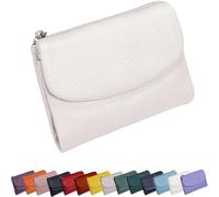 Genérico Unisex Pebble Leather Wallet,Small Wallets for Women, Small Compact Bifold Pocket Purse with Credit Card Holder, Unisex Clutch Bags, Can Hold Coins, ID Cards (White-A)