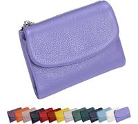 Genérico Unisex Pebble Leather Wallet,Small Wallets for Women, Small Compact Bifold Pocket Purse with Credit Card Holder, Unisex Clutch Bags, Can Hold Coins, ID Cards (Purple-A)