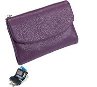 Genérico Unisex Pebble Leather Wallet - Small Wallets for Women, Women's Genuine Leather Coin Purse with Credit Card Holder,Slim Multicolor Bifold Purse for Men Woman Everyday Use (#15)