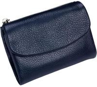 Genérico Unisex Pebble Leather Wallet, Small Wallets for Women, Women's Genuine Leather Coin Purse with Credit Card Holder, Small Compact Bifold Pocket Purse Multicolor, for Men & Women (Dark Blue)