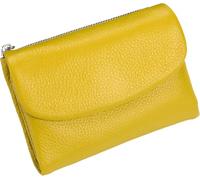 Genérico Unisex Pebble Leather Wallet, Small Wallets for Women, Women's Genuine Leather Coin Purse with Credit Card Holder, Small Compact Bifold Pocket Purse Multicolor, for Men & Women (Yellow)