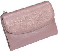 Genérico Unisex Pebble Leather Wallet, Small Wallets for Women, Women's Genuine Leather Coin Purse with Credit Card Holder, Small Compact Bifold Pocket Purse Multicolor, for Men & Women (Pink)